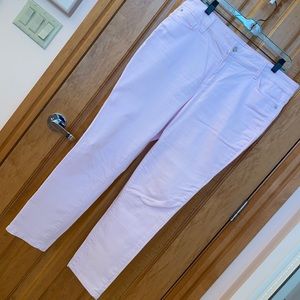 NYDJ pale pink denim jeans. 28” inseam.